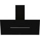 Elica SHY-BLK-90 90 cm Angled Chimney Cooker Hood - Black Glass - For Ducted/Recirculating Ventilation