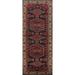 Geometric Viss Indian Runner Rug Handmade Wool Carpet - 2'7"x 8'0"