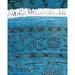 Fine Vibrance, One-of-a-Kind Hand-Knotted Area Rug - Blue, 7' 1" x 7' 1" - 7' 1" x 7' 1"