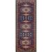 Blue Viss Indian Runner Rug Hand-Knotted Wool Carpet - 2'6"x 8'0"