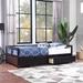 Wooden Twin Size Daybed with Trundle Bed and Two Storage Drawers , Extendable Bed Daybed,Sofa Bed for Bedroom Living Room