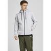 Kapuzensweatjacke JACK & JONES "AIR SWEAT ZIP HOOD", Herren, Gr. M, grau (light grau melange), Sweatware, Obermaterial: 60% Polyester, 40% Baumwolle, meliert, modisch, normal normal, ohne Ausschnitt, Langarm Bündchen, Sweatjacken