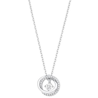 Kette mit Anhänger AMOR "2026238", bunt (silberfarben, weiß), Halsketten, Damen, Silber 925 (Sterlingsilber), L: 45cm, mit Zirkonia (synth.) Image