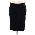 Lane Bryant Casual Skirt: Black Solid Bottoms - Women's Size 16 Plus