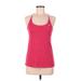Nike Active Tank Top: Red Print Activewear - Women's Size Medium