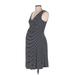 Gap - Maternity Casual Dress - A-Line Plunge Sleeveless: Black Print Dresses - Women's Size X-Small