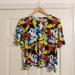 Disney Tops | Disney Retro Mickey, Donald, Pluto & Goofy Cropped Top Size 3xl | Color: Black/Red | Size: 3x