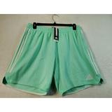 Adidas Shorts | Adidas Soccer Shorts Mens Xl Green Fleece Pockets Logo Pull On Elastic Waist | Color: Green | Size: Xl