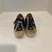 Michael Kors Shoes | Michael Kors Malaga Denim Gold Glitter Fashion Sneakers Shoes Size 2 Lace-Up | Color: Blue/Gold | Size: 2