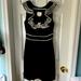 Kate Spade Dresses | Kate Spade Black And Cream Avery Dress Ruffle Neckline Silk Dress | Color: Black/Cream | Size: 2