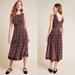 Anthropologie Dresses | Anthropologie Eri + Ali Romy Plaid Velvet Midi Dress Large | Color: Red | Size: L