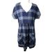 Anthropologie Dresses | Anthropologie Holding Horses Womens Plaid Babydoll Dress Xs Short Sleeve Pockets | Color: Blue | Size: Xs