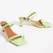 Anthropologie Shoes | Angel Alarcon Anthropologie Square Toe Lime Green Leather Sandals Size 37 | Color: Brown/Green | Size: 7