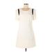 Milly Casual Dress - A-Line Scoop Neck Short sleeves: Ivory Solid Dresses - Women's Size 8