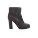 Juicy Couture Ankle Boots: Gray Print Shoes - Women's Size 7 - Round Toe