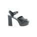MICHAEL Michael Kors Heels: Black Solid Shoes - Women's Size 8 - Open Toe