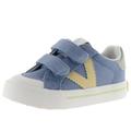 Victoria 1065189-KIDS Low Basketball Tribe Canvas & Contrast & Scratches Unisex Children's Low Trainers, Denim Blue, 10.5 UK Child