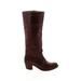 FRYE Boots: Burgundy Print Shoes - Women's Size 6 1/2 - Round Toe