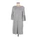 White House Black Market Casual Dress - Sweater Dress: Gray Marled Dresses - Women's Size Medium
