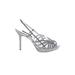 Nina Heels: Slingback Stilleto Cocktail Party Silver Shoes - Women's Size 39 - Open Toe