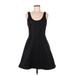Express Casual Dress - A-Line Scoop Neck Sleeveless: Black Print Dresses - Women's Size Medium