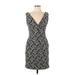 Valerie Bertinelli Casual Dress - Sheath: Gray Brocade Dresses - Women's Size 10