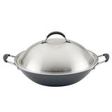 Circulon A1 Series w/ ScratchDefense Technology Nonstick Induction Wok w/ Lid, 14 Inch, Graphite Non Stick/Aluminum in Gray | 14.5 W in | Wayfair