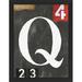 Wendover Art Group Alphabet "Q" - Picture Frame Textual Art on Paper in Gray/Red/White | 17.5 H x 13.5 W x 1.13 D in | Wayfair PG7969