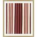 Wendover Art Group Striped Textile 8 by Nathan Turner - Picture Frame Painting on Canvas in Green/Red | 31.5 H x 26.5 W x 2 D in | Wayfair