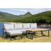 Panama Jack Outdoor Lakewood 5 - Person Outdoor Seating Group w/ Cushions Wood/Metal/Natural Hardwoods/Rust - Resistant Metal in Gray | Wayfair