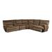 Brown Reclining Sectional - Orren Ellis Xaivier Power Reclining Sectional w/ Care Kit Polyester | 40 H x 131 W x 131 D in | Wayfair