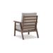 Corrigan Studio® Emme Outdoor Lounge Chair Wood/Wicker/Rattan in Brown/White | 32.75 H x 33.13 W x 28.75 D in | Wayfair