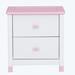 Isabelle & Max™ Aarae 2 - Drawer Nightstand in White/Pink Wood in Black/Brown/Pink | 20.5 H x 20 W x 17 D in | Wayfair