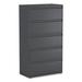 Alera® 36 Wide 5 -Drawer File Cabinet Metal/Steel in Gray/Black | 67.63 H x 36 W x 18.63 D in | Wayfair 25499