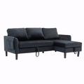 Black Sectional - Latitude Run® Sectional Sofa Reversible Sectional Sleeper Sectional Sofa-31.5" H x 72.4" W x 50" D | Wayfair