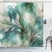 East Urban Home Teal Shower Curtain Abstract Marble Print Leaves Polyester | 70 H x 69 W in | Wayfair 5DD3C961E13E4C0796CF7A4AB7D34C51