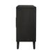 Latitude Run® Light Luxury Style Cabinet w/ Four Linen Cabinet Doors Wood in Black | 33.8 H x 59.8 W x 15.7 D in | Wayfair