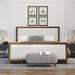 Red Barrel Studio® Lulmir Platform Bed w/ Wood Frame & 4 Drawers Wood & /Upholstered/Linen in Brown | 46.9 H x 56.2 W x 79.5 D in | Wayfair