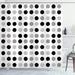 Ebern Designs Anylah Polka Dots Shower Curtain w/ Hooks Included Polyester in Pink/White | 70 H x 69 W in | Wayfair