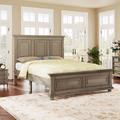 Alcott Hill® Brissa Solid Wood Platform Bed Wood in Gray | 52.8 H x 58.7 W x 74 D in | Wayfair EA77B92480EB4C9C8C966C8DEA05AF43