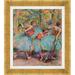 Wendover Art Group 'Degas' Dancers 3' Framed Painting Glass in Blue/Green/Orange | 18 H x 16 W x 1 D in | Wayfair PG2857