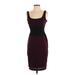 Bailey 44 Casual Dress - Party Scoop Neck Sleeveless: Burgundy Print Dresses - Women's Size Small