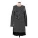 J.Jill Casual Dress - Sweater Dress: Gray Marled Dresses - Women's Size Medium