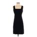 Ann Taylor Casual Dress - Party Square Sleeveless: Black Print Dresses - Women's Size 0 Petite