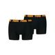 Boxer PUMA "EVERYDAY BASIC" Gr. XXL, 2 St., schwarz (black, orange) Damen Unterhosen Puma