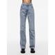 Straight-Jeans PIECES "PCKELLY HW STRAIGHT JEANS LB302 NOOS" Gr. 25, Länge 32, blau (light blue denim) Damen Jeans Gerade