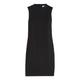 Calvin Klein Damen Etuikleid STRUCTURE CREPE NS SHIFT DRESS, schwarz, Gr. 34