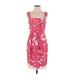 Banana Republic Casual Dress - Sheath Square Sleeveless: Pink Dresses - Women's Size 4