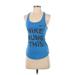 Nike Active Tank Top: Blue Activewear - Women's Size X-Small