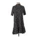 Zara Casual Dress - A-Line Mock Short sleeves: Black Dresses - Women's Size Small